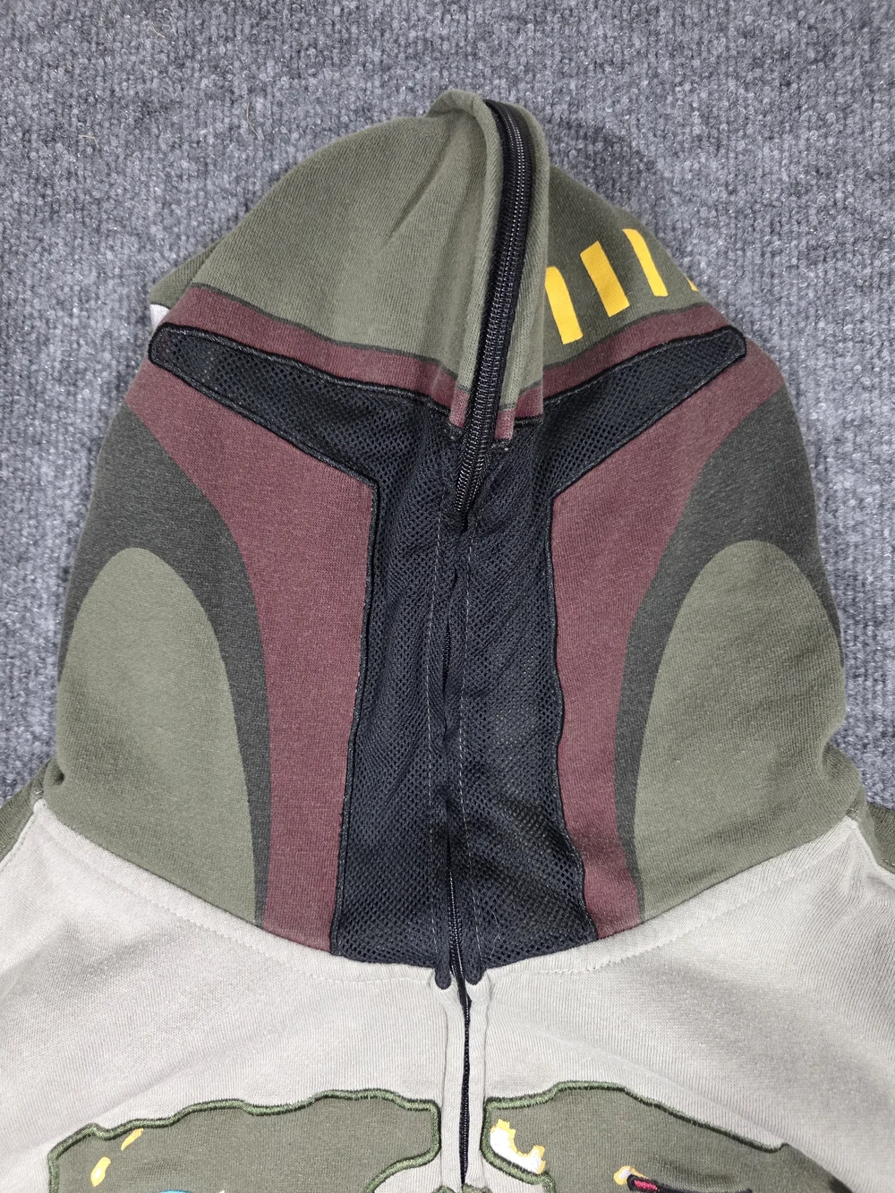 Official Star Wars Boba Fett Full Zip Costume Mask Hoodie Jacket Mens 2XL